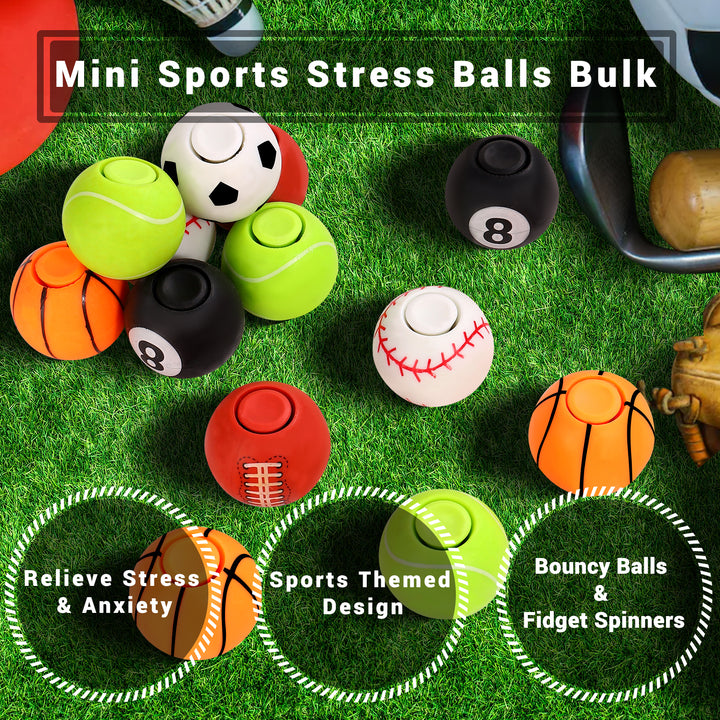 24 Pack Mini Sports Ball Fidget Spinners SCIONE
