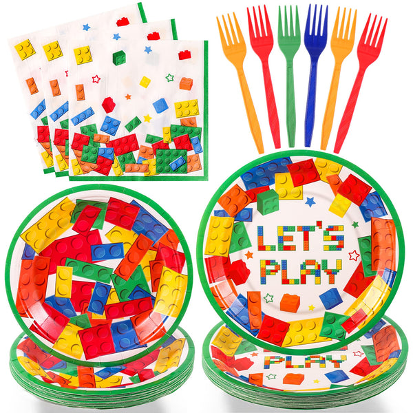 96 Pcs Game Themed Party Plates Disposable Tableware SCIONE
