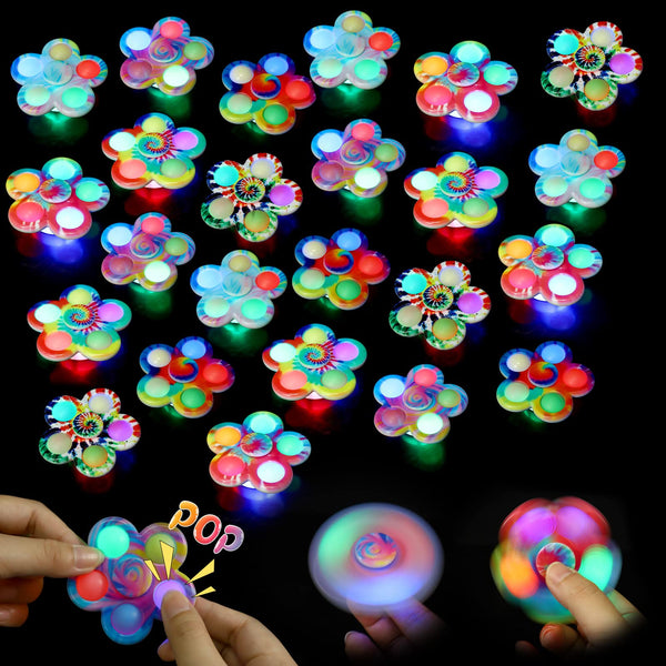 24 Pcs Party Gifts for Kids LED Fidget Spinners Bulk SCIONE