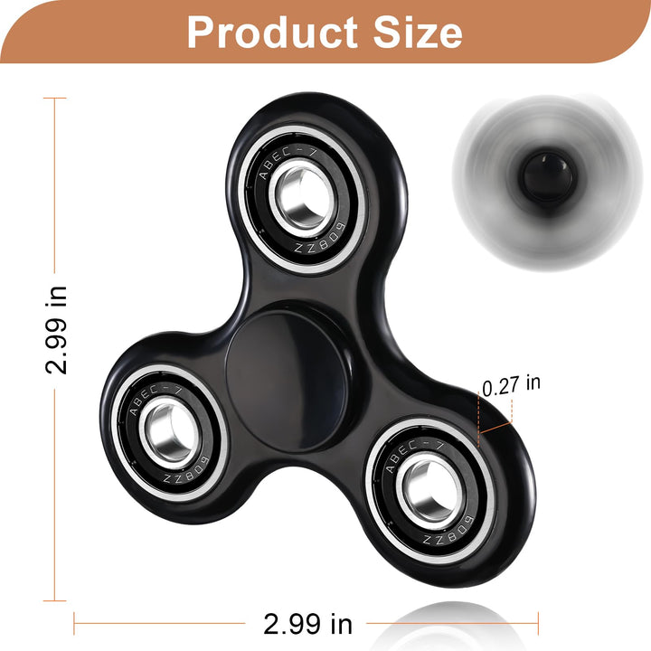 1 Pack Fidget Spinner Toy Stress Relief - Black SCIONE