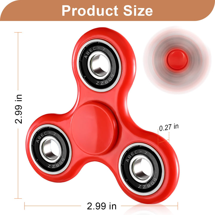 1 Pack Fidget Spinner Toy Stress Relief - Red SCIONE