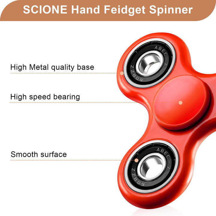 1 Pack Fidget Spinner Toy Stress Relief - Red SCIONE