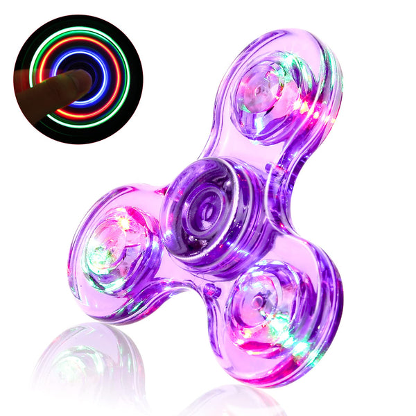 1 Pcs Fidget Spinners LED Light up for Kids - Purple SCIONE