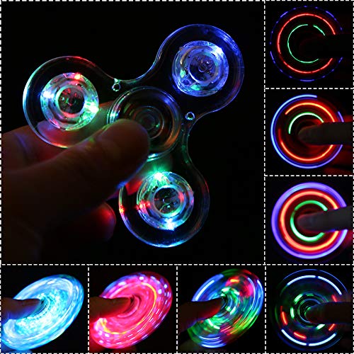 1 Pcs Fidget Spinners LED Light up for Kids - White SCIONE