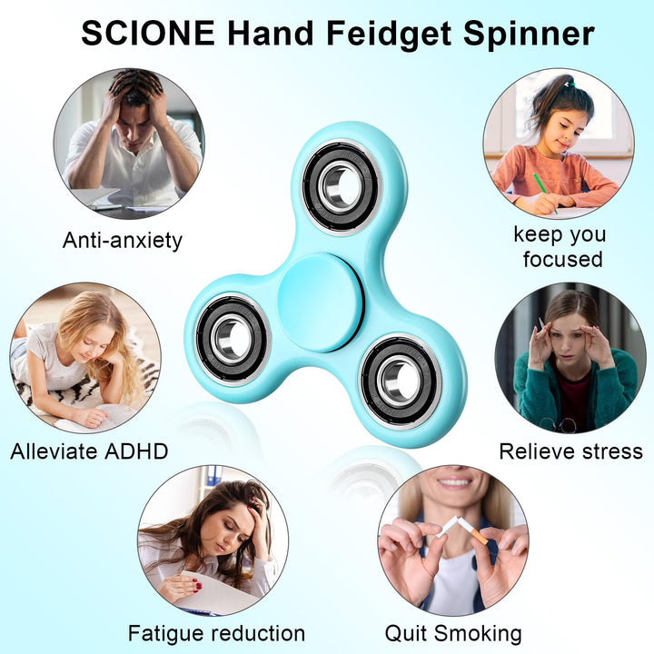 10 Pack Fidget Spinners Stress Anxiety Relief SCIONE