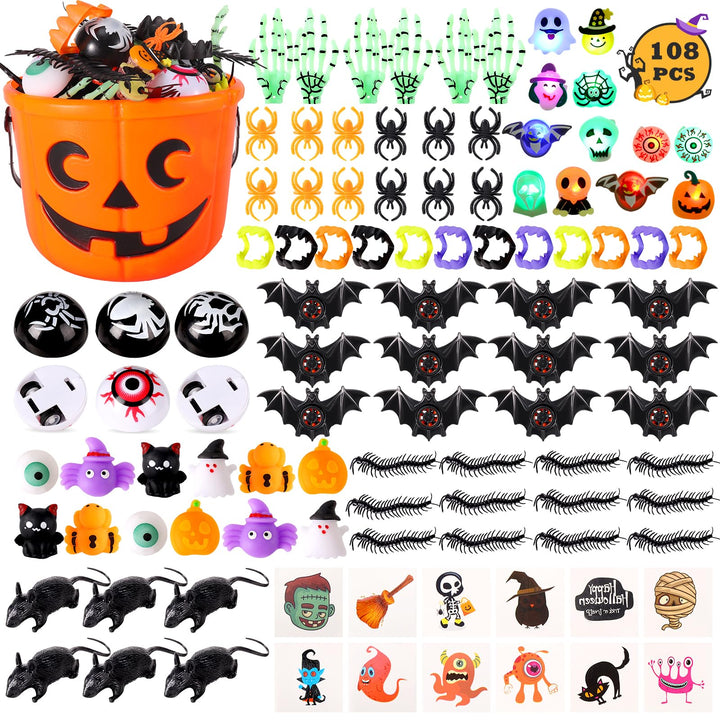 108Pcs Halloween Toys Party Favors for Kids SCIONE