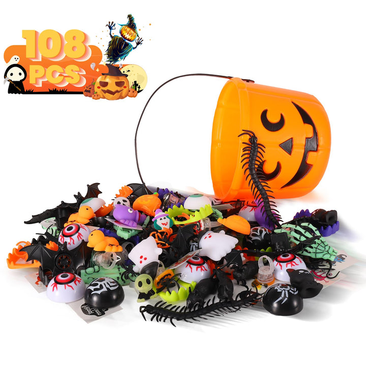 108Pcs Halloween Toys Party Favors for Kids SCIONE