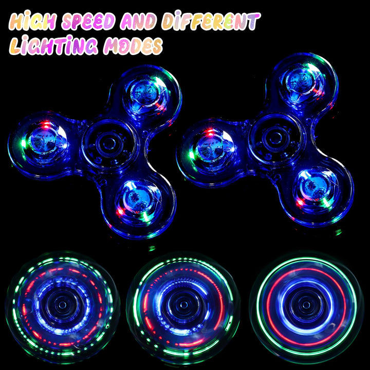 2 Pack Fidget Spinners LED Light up for Kids - Blue SCIONE