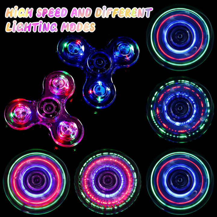 2 Pack Fidget Spinners LED Light up for Kids - Blue and purple SCIONE