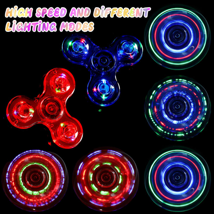 2 Pack Fidget Spinners LED Light up for Kids - Blue and red SCIONE