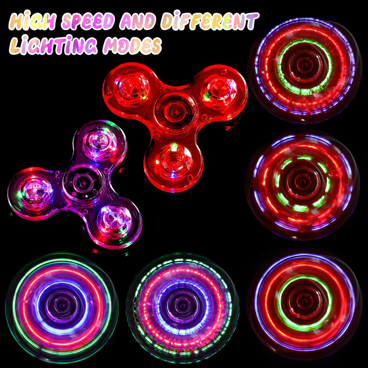 2 Pack Fidget Spinners LED Light up for Kids - Purple and white SCIONE