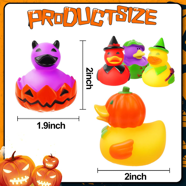 24 Pack Halloween Rubber Ducks Party Favors SCIONE