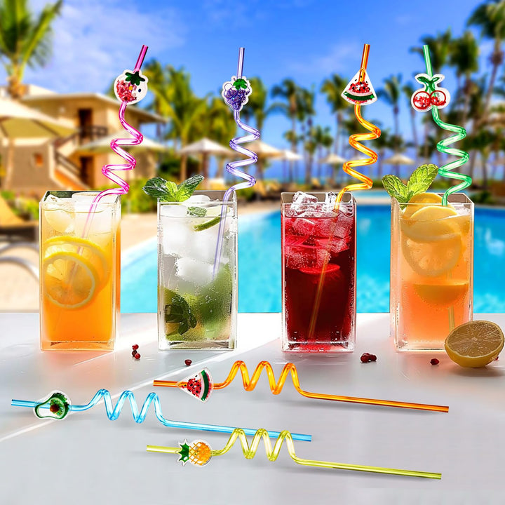 24 Pcs Summer Drinking Straws for Kids SCIONE