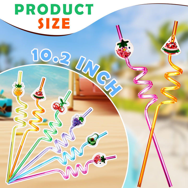 24 Pcs Summer Drinking Straws for Kids SCIONE