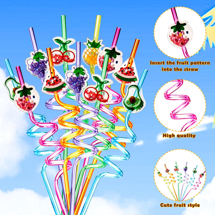 24 Pcs Summer Drinking Straws for Kids SCIONE