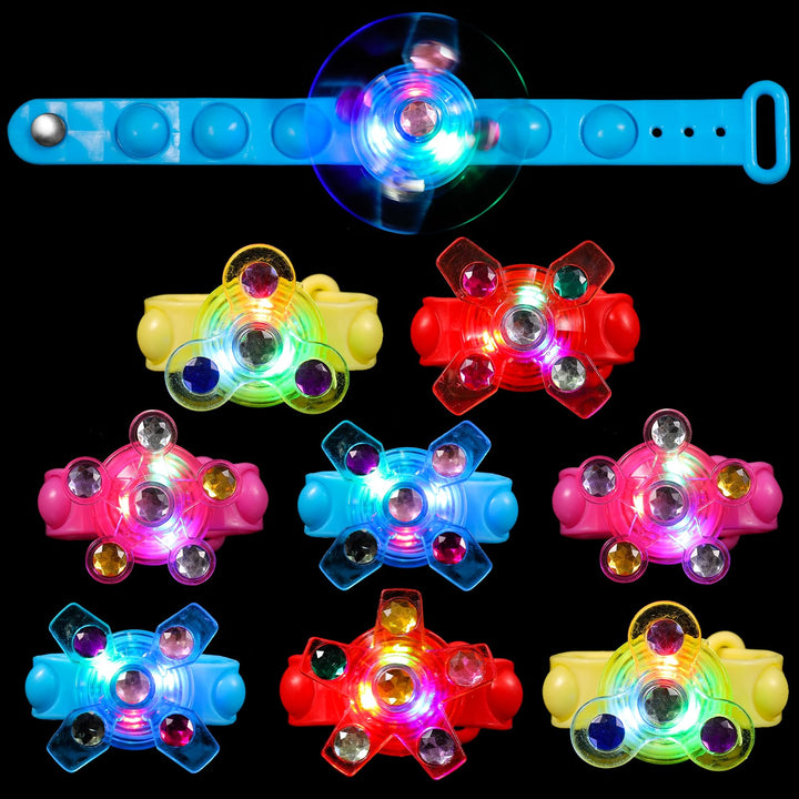 25 Pack Party Favors LED Light Up Bracelets - Diamond Bubble SCIONE