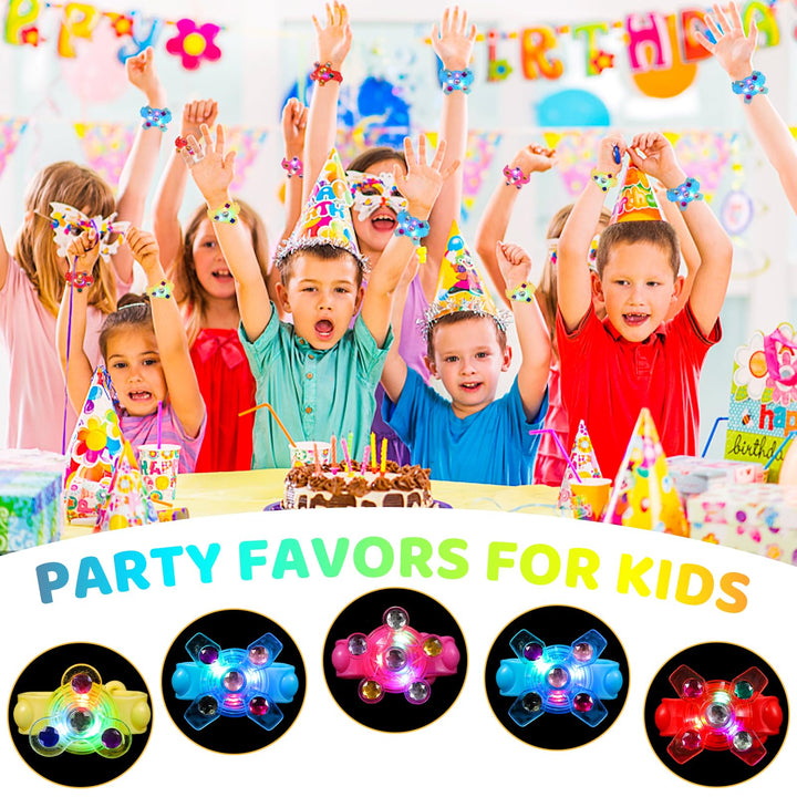 25 Pack Party Favors LED Light Up Bracelets - Diamond Bubble SCIONE