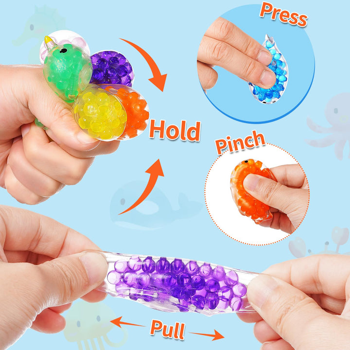 36 Pcs Squishy Marine Toys with Water Beads Party Favors SCIONE