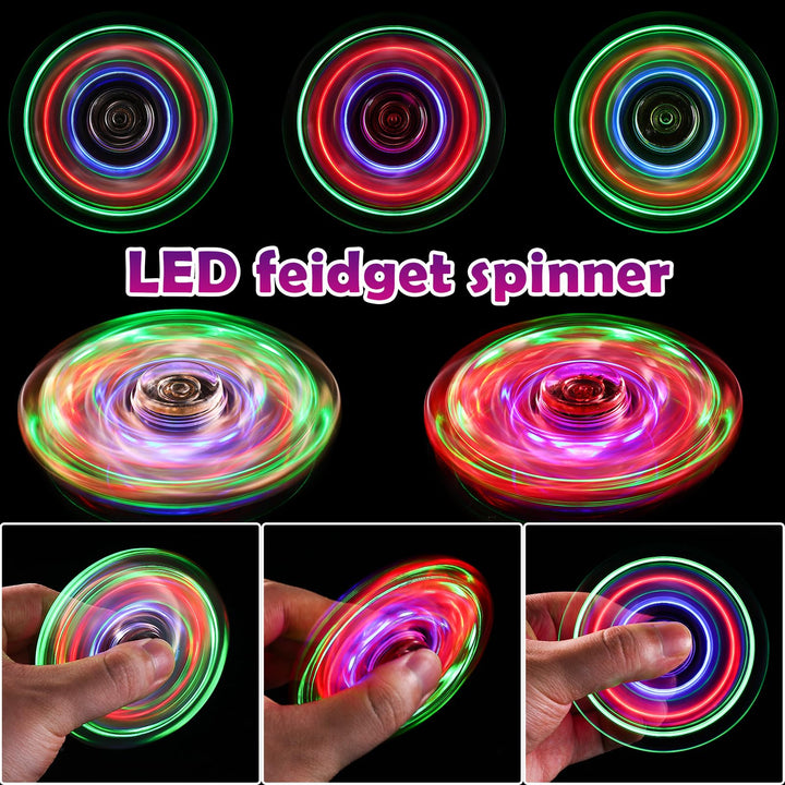 Led Fidgit Spinner 5 Pack Fidget Spinners LED Light Up - SCIONE