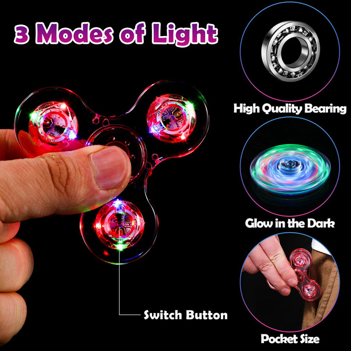 5 Pack Fidget Spinners LED Light Up SCIONE