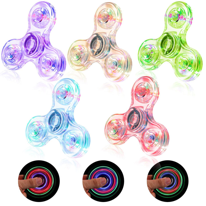 5 Pack Fidget Spinners LED Light Up SCIONE