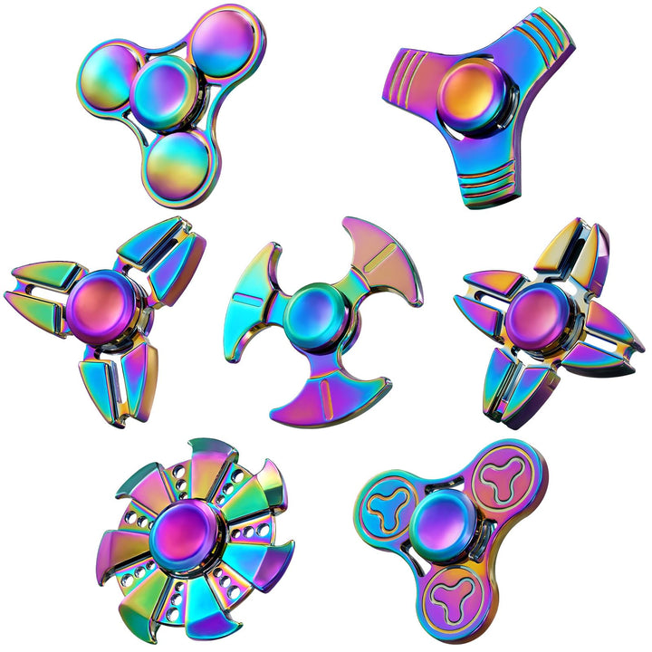 7 Pack Metal Fidget Spinner Sensory Toys SCIONE