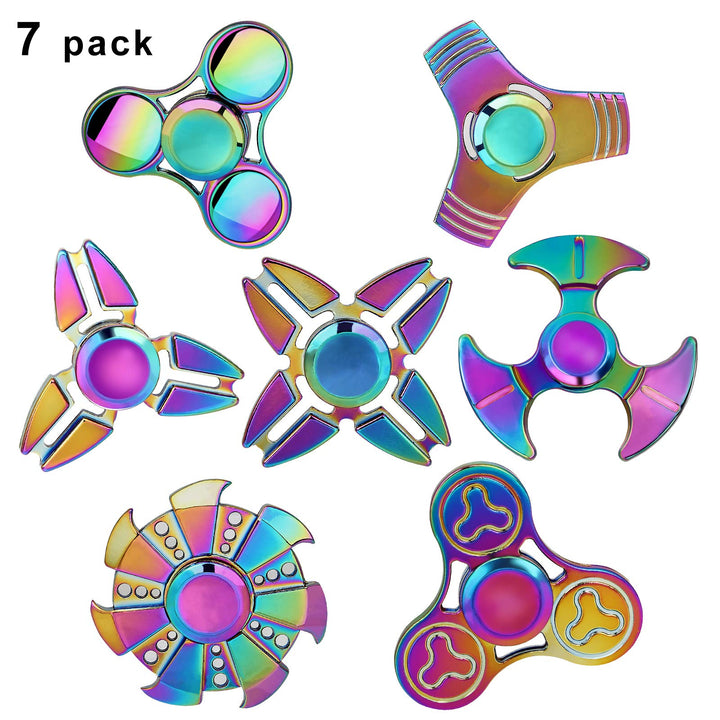 7 Pack Metal Fidget Spinner Sensory Toys SCIONE