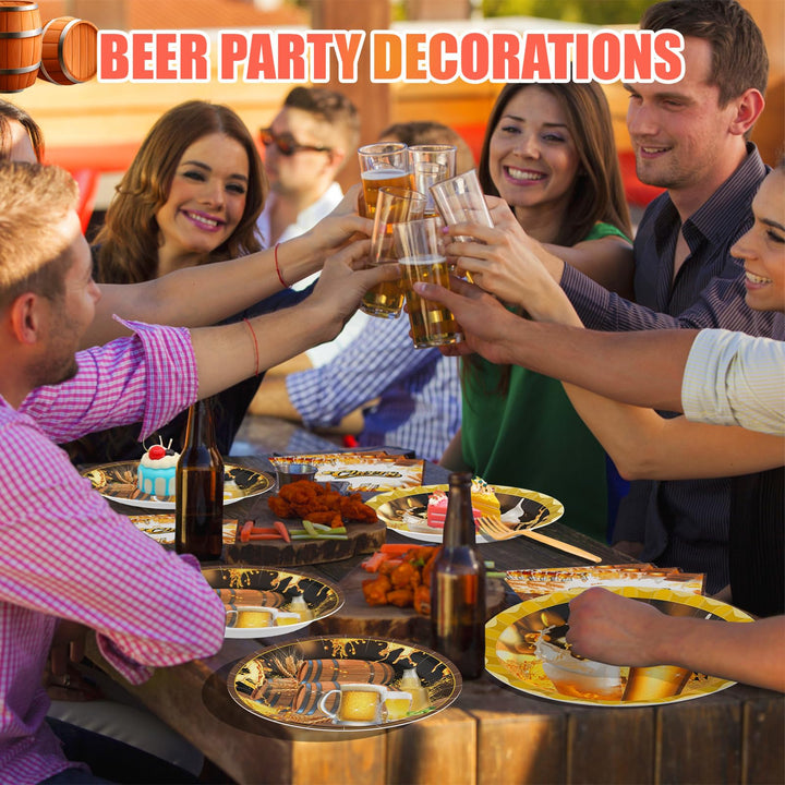 96 Pcs Cheers Beers Party Plates Disposable Tableware SCIONE