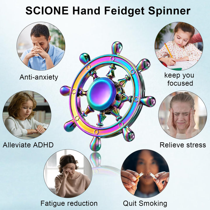 Metal Fidget Spinner Gifts for Adults and Kids - Drop shaped SCIONE