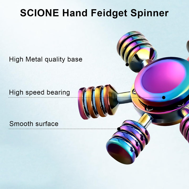 Metal Fidget Spinner Gifts for Adults and Kids - Flat triangle SCIONE