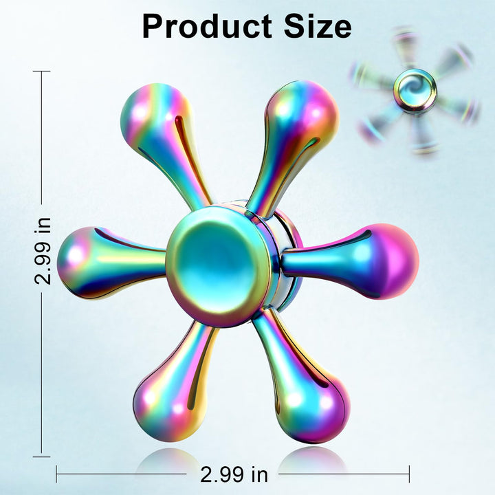 Metal Fidget Spinner Gifts for Adults and Kids - Rainbow SCIONE