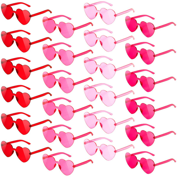 24 Pack Kids Sunglasses Party Favors - Pink Heart Sunglasses SCIONE