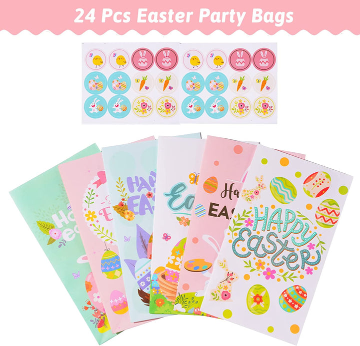 24 pcs Paper Party Favor Goody Bags-Easter bag SCIONE