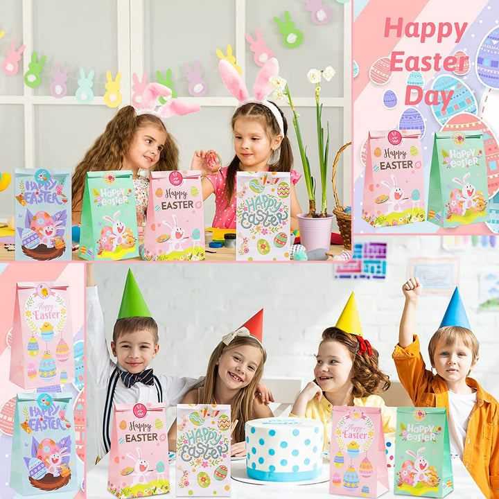 24 pcs Paper Party Favor Goody Bags-Easter bag SCIONE