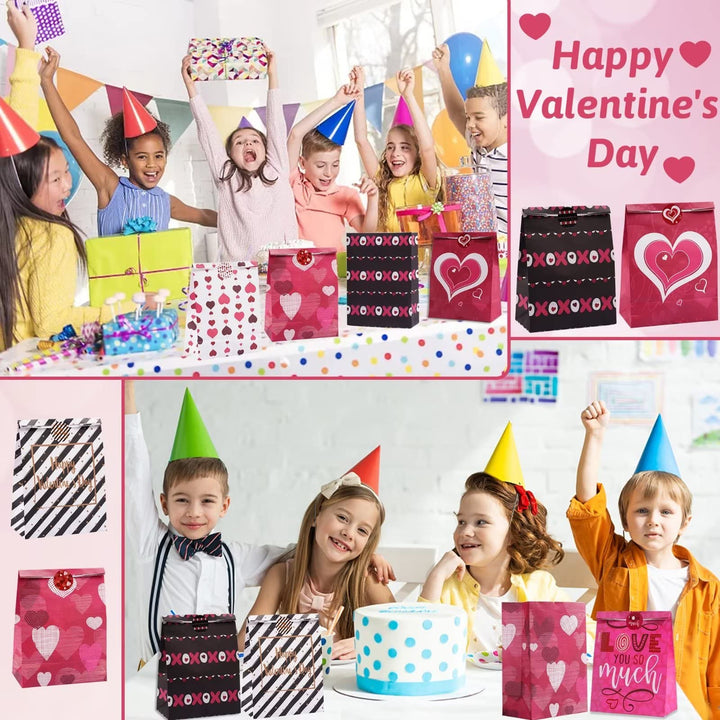 24 pcs Paper Party Favor Goody Bags-Valentine's Day bag SCIONE