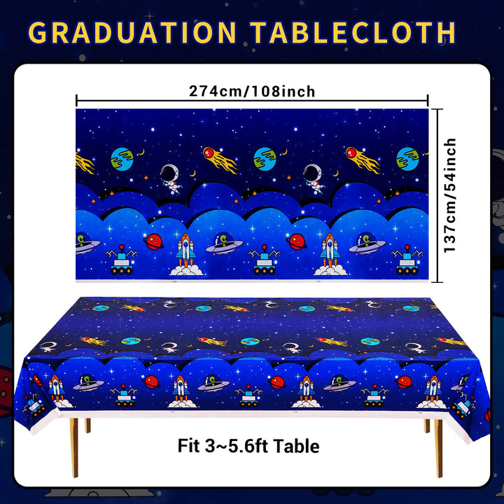 3 Pcs Tablecover Graduation Party Supplies-Space SCIONE