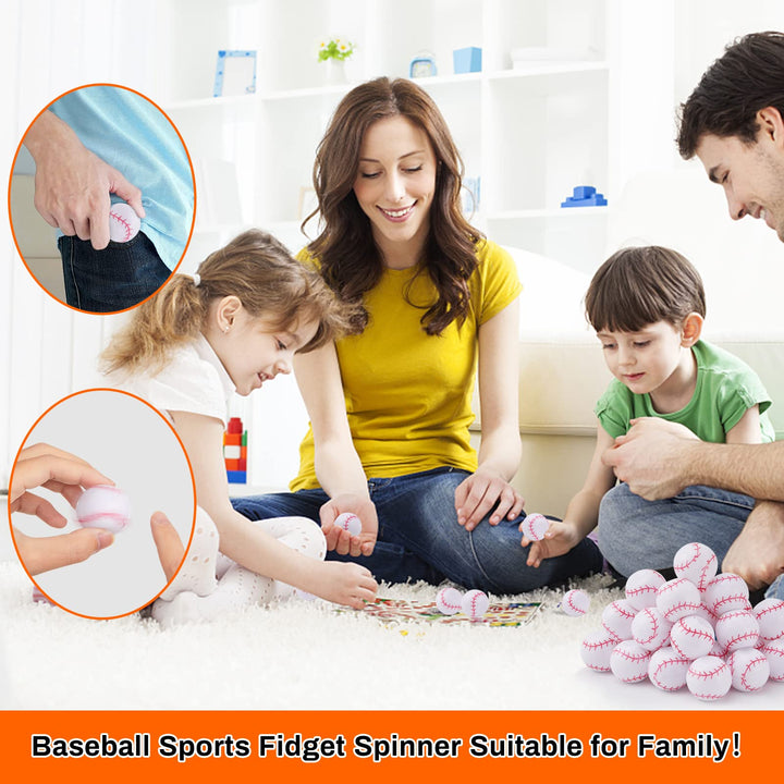 36 pack Sports Fidget Spinner Party Favors for Kids-Baseball SCIONE