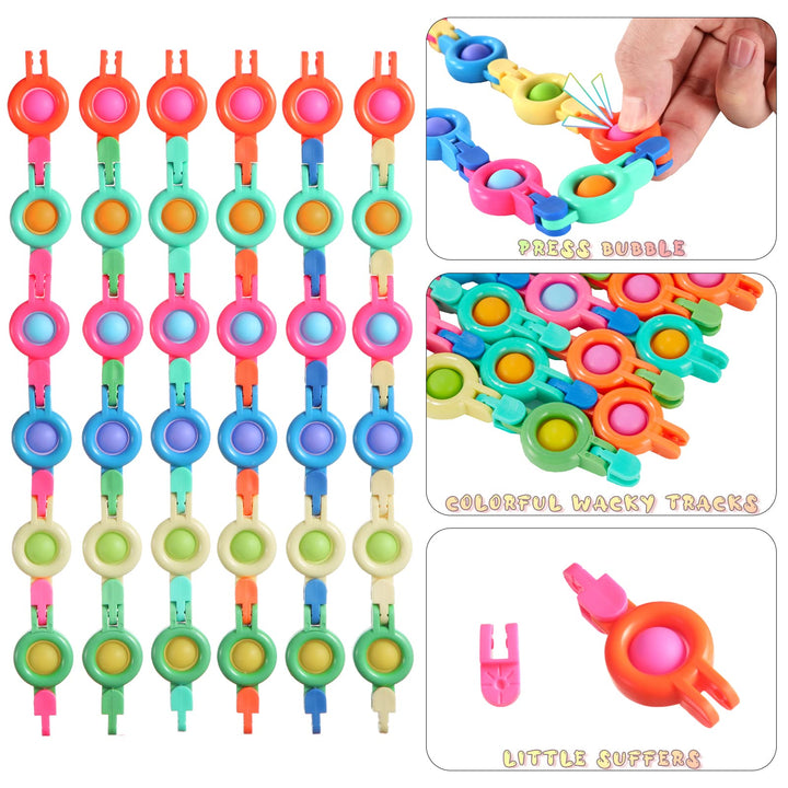 6 Pack Pop Wacky Tracks Snake Fidget Toys SCIONE