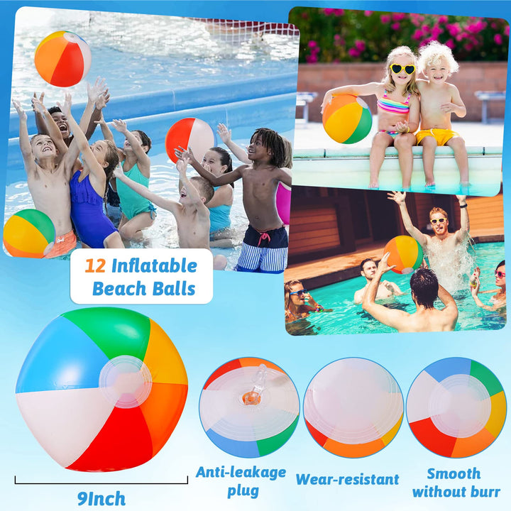 Beach Balls Bulk Inflatable Swimming Pool Toys - Colorful SCIONE