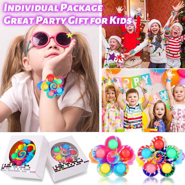 LED Bubble Spinner Bracelet Tie Dye 12 PACK SCIONE
